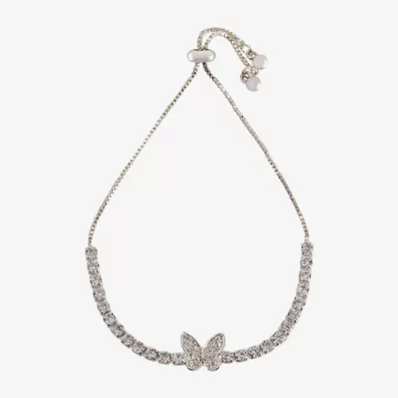 Sparkle Allure Light Up Box Womens Cubic Zirconia Pure Silver Over Brass Butterfly 3-pc. Jewelry Set