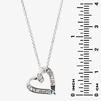 Sparkle Allure Light Up Box Womens Cubic Zirconia Pure Silver Over Brass Heart -pc. Jewelry Set