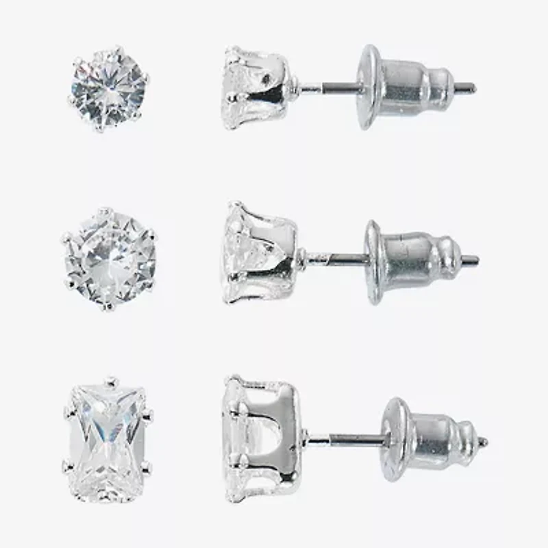 Sparkle Allure Light Up Box Womens Cubic Zirconia Pure Silver Over Brass Heart -pc. Jewelry Set