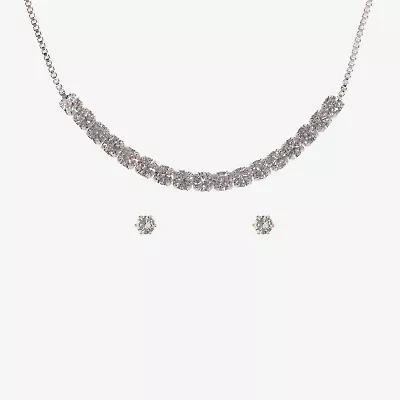 Sparkle Allure Light Up Box Womens Cubic Zirconia Pure Silver Over Brass Round 3-pc. Jewelry Set