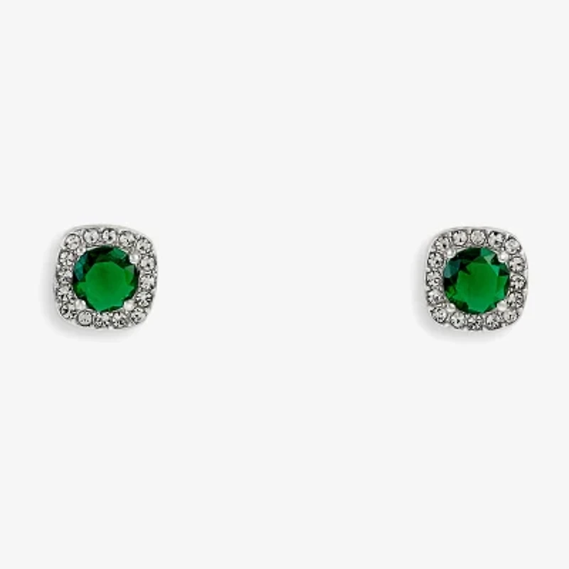 Sparkle Allure Light Up Box Womens Green Cubic Zirconia Pure Silver Over Brass Cushion 3-pc. Jewelry Set