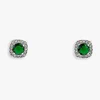 Sparkle Allure Light Up Box Womens Green Cubic Zirconia Pure Silver Over Brass Cushion 3-pc. Jewelry Set