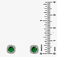 Sparkle Allure Light Up Box Womens Green Cubic Zirconia Pure Silver Over Brass Cushion 3-pc. Jewelry Set