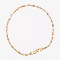 Sparkle Allure Womens Cubic Zirconia 14K Gold Over Brass Tennis Bracelet