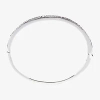 Sparkle Allure Womens Cubic Zirconia Pure Silver Over Brass Round Bangle Bracelet