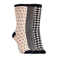 Clarks Womens 3 Pair Crew Socks
