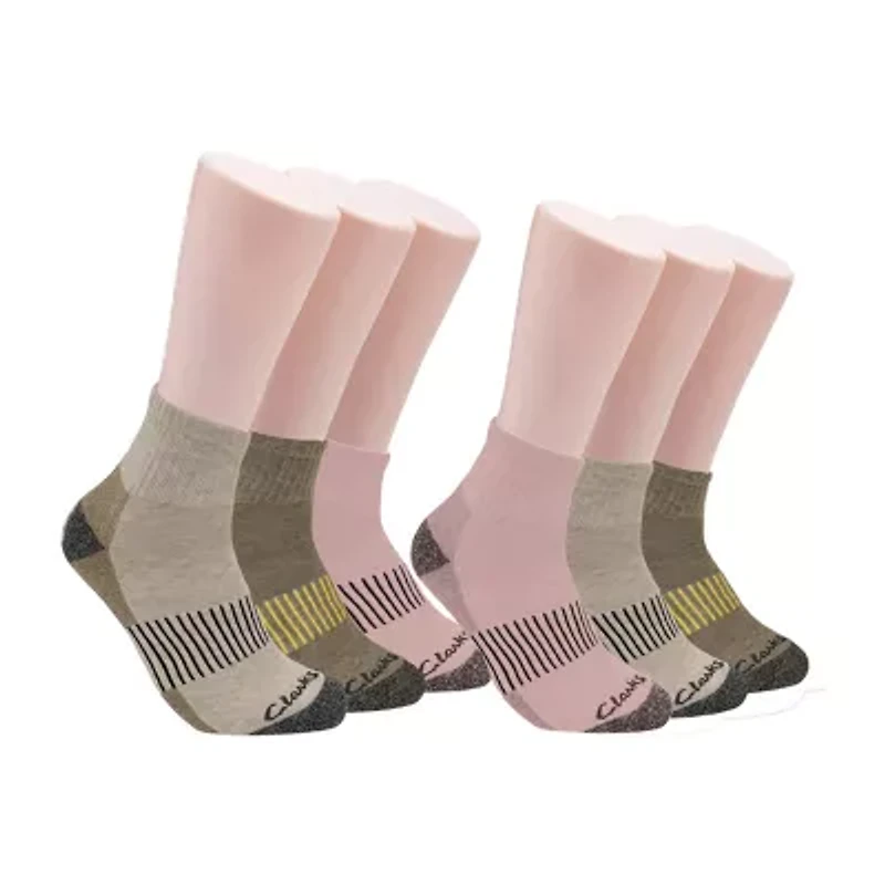 Clarks Womens 6 Pair Low Cut Socks