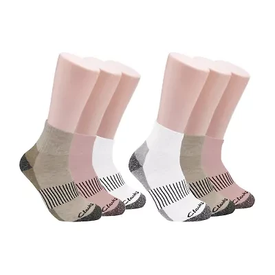 Clarks Womens 6 Pair Low Cut Socks