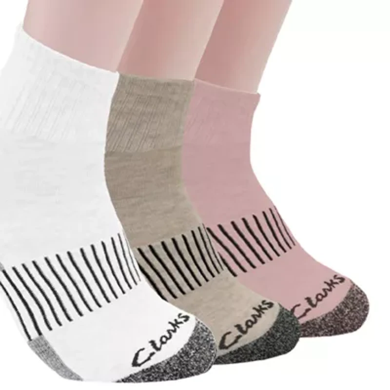 Clarks Womens 6 Pair Low Cut Socks