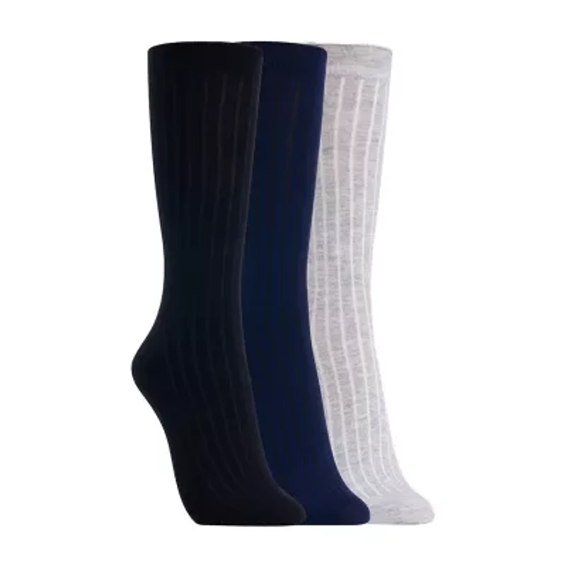 Clarks Womens 3 Pair Crew Socks