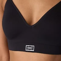 Hanes Womens Seamless Light Support T-Shirt Bralette Dho203