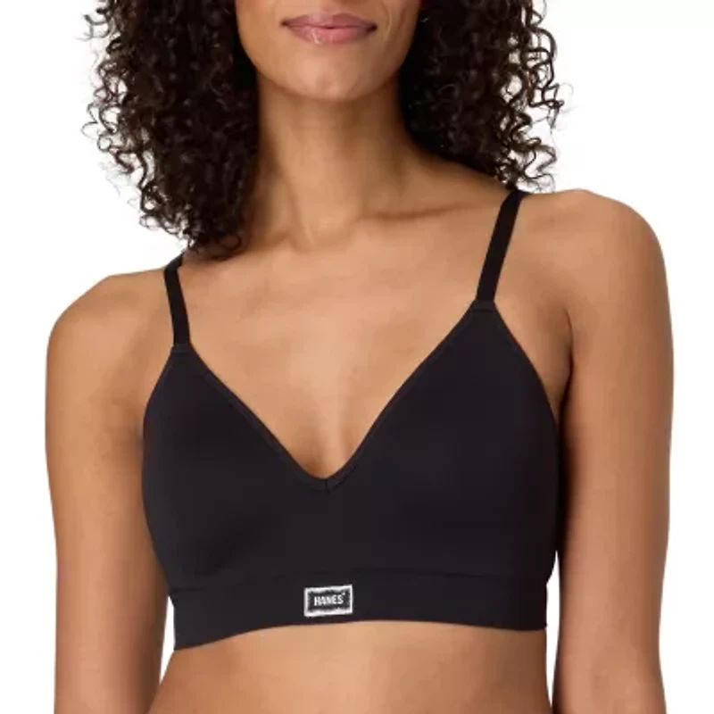 Hanes Womens Seamless Light Support T-Shirt Bralette Dho203