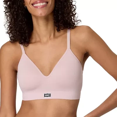 Hanes Womens Seamless Light Support T-Shirt Bralette Dho203