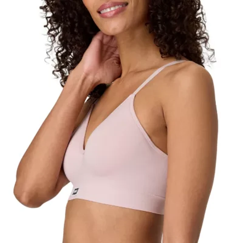 Hanes Womens Seamless Light Support T-Shirt Bralette Dho203