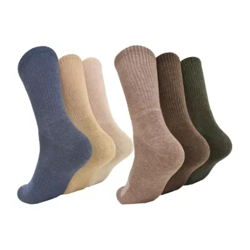 Clarks Mens 6 Pair Crew Socks