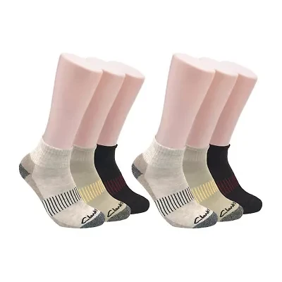 Clarks Mens 6 Pair Low Cut Socks