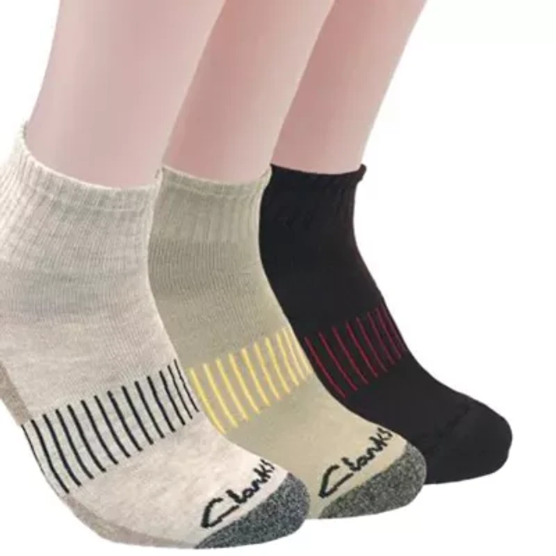 Clarks Mens 6 Pair Low Cut Socks