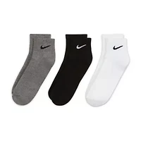 Nike Everyday Cushioned Unisex Adult Multi-Pack 3 Pair Quarter Ankle Socks