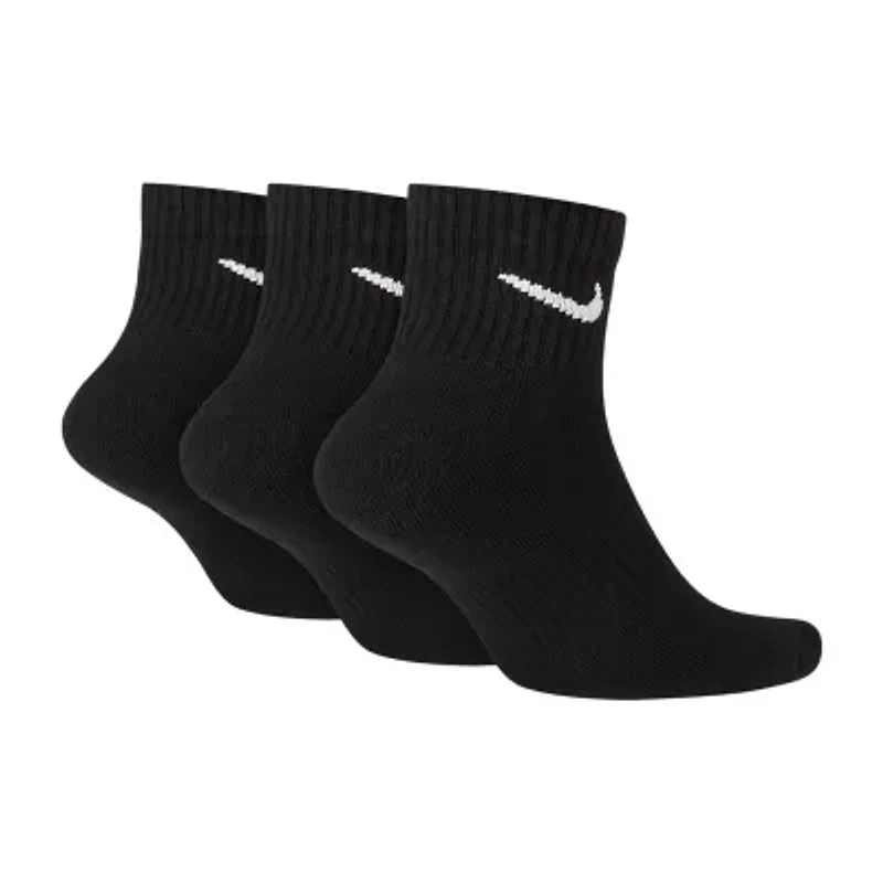 Nike Everyday Cushioned Unisex Adult Multi-Pack 3 Pair Quarter Ankle Socks