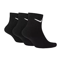 Nike Everyday Cushioned Unisex Adult Multi-Pack 3 Pair Quarter Ankle Socks