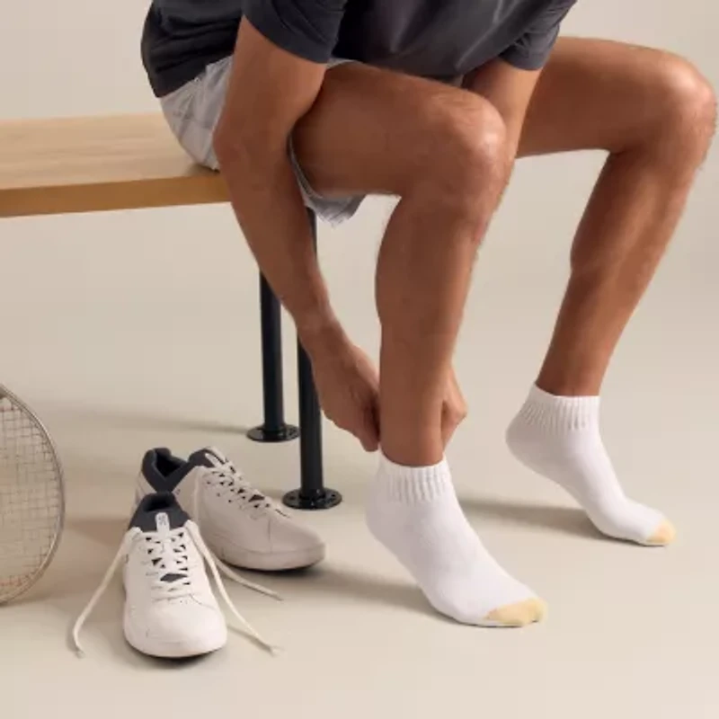 Gold Toe Athletic Sport Mens Breathable Multi-Pack 6 Pair Quarter Ankle Socks