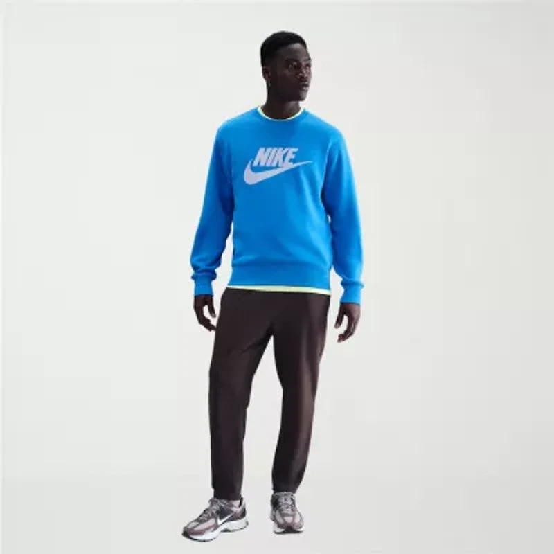Nike Fleece Mens Crew Neck Long Sleeve Sweatshirt