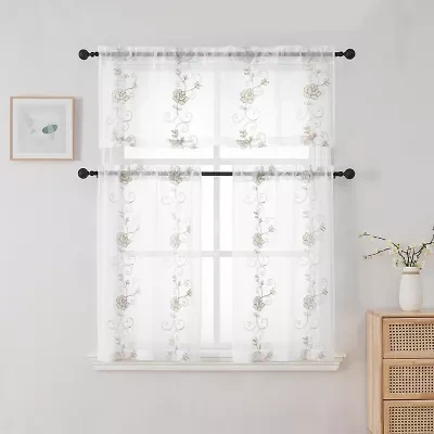 Runyan 3-pc. Rod Pocket Window Tier