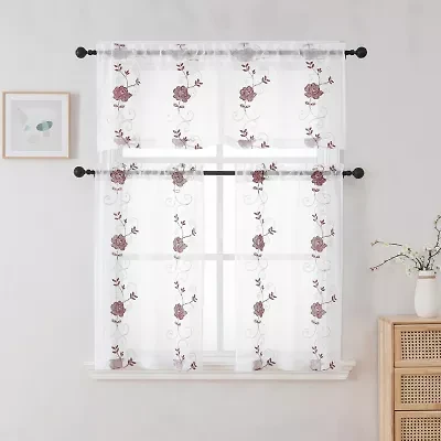 Runyan 3-pc. Rod Pocket Window Tier