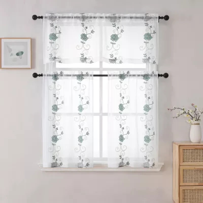 Runyan 3-pc. Rod Pocket Window Tier