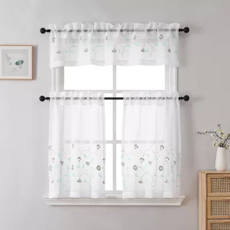 Regal Home Daisy 3-pc. Rod Pocket Window Tier