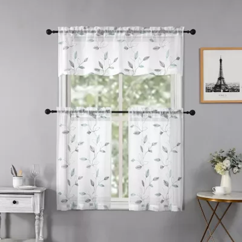 Regal Home Cedar 3-pc. Rod Pocket Window Tier