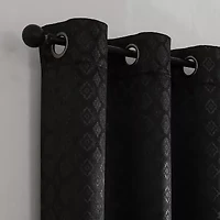 Regal Home Tobias Grommet Top Energy Saving Embossed Blackout Set of 2 Curtain Panel