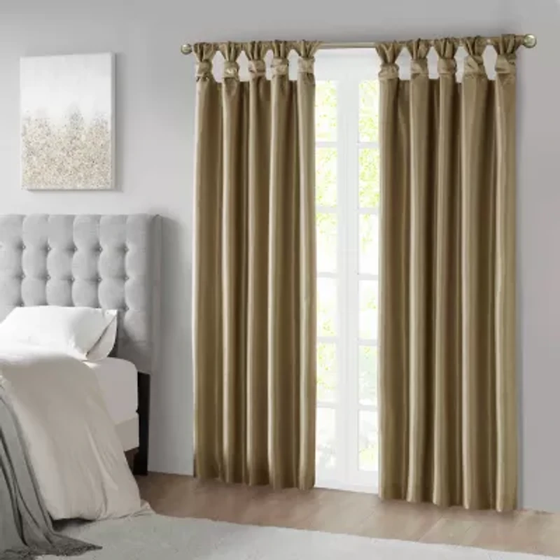 Madison Park Natalie Tab Top 100% Blackout Single Curtain Panel
