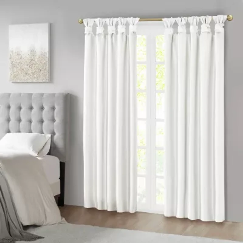 Madison Park Natalie Tab Top 100% Blackout Single Curtain Panel
