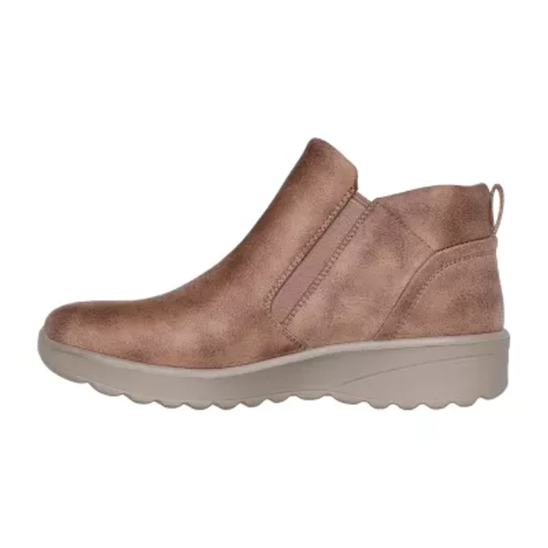 Skechers Womens Lovely Vibe Fall Bloom Flat Heel Booties