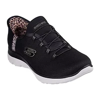 Skechers Hands Free Slip-Ins Summits Leopard Chic Womens Slip-On Walking Shoes