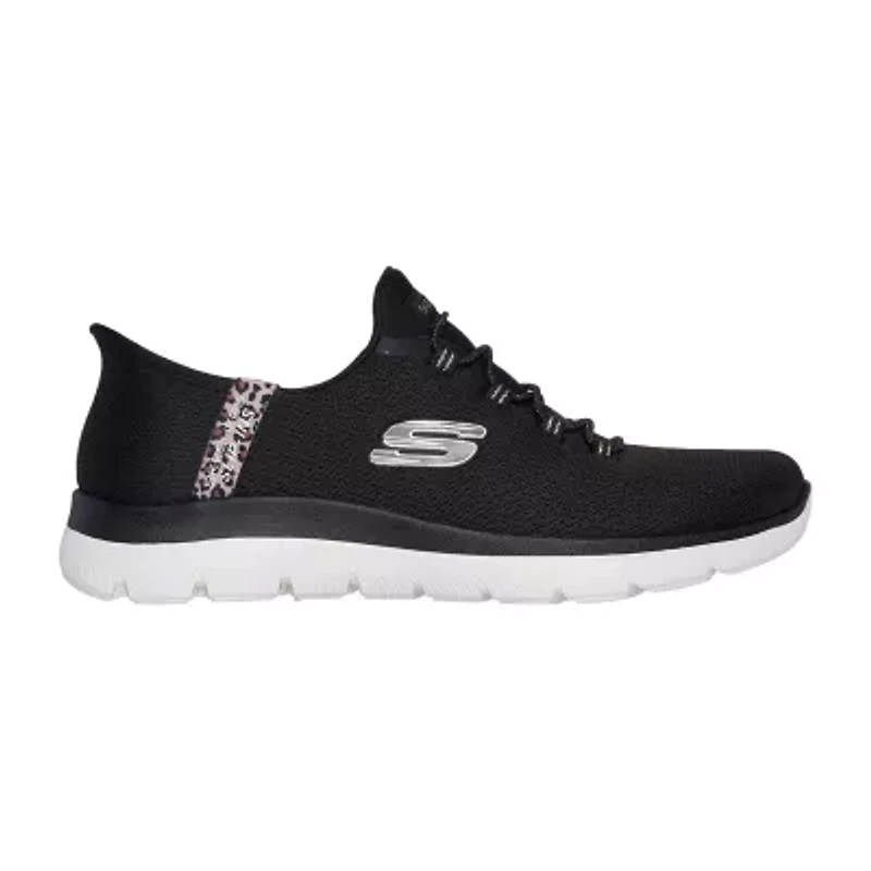 Skechers Hands Free Slip-Ins Summits Leopard Chic Womens Slip-On Walking Shoes