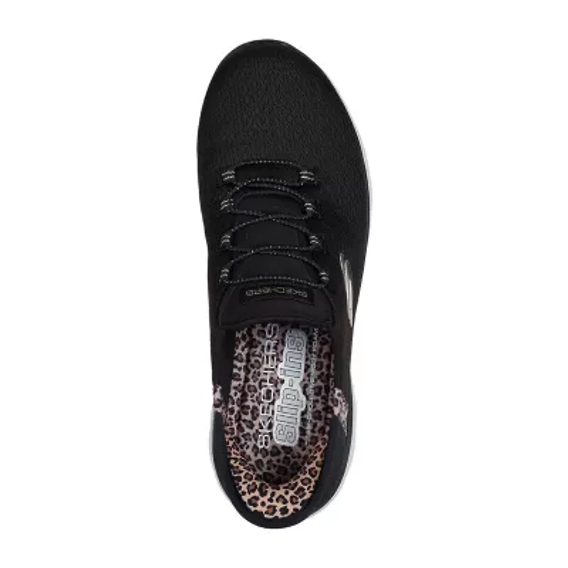 Skechers Hands Free Slip-Ins Summits Leopard Chic Womens Slip-On Walking Shoes