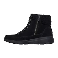 Skechers Womens Glacial Ultra Flat Heel Lace Up Boots