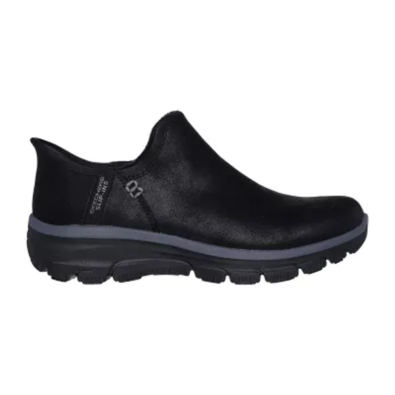 Skechers Hands Free Slip-Ins Womens Easy Going Modern Hour Flat Heel Booties Wide Width