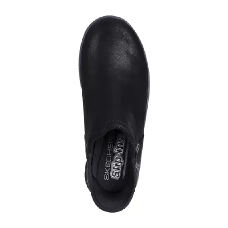 Skechers Hands Free Slip-Ins Womens Easy Going Modern Hour Flat Heel Booties Wide Width