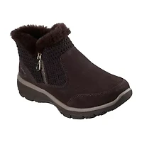 Skechers Womens Easy Going Gentle Fall Flat Heel Booties