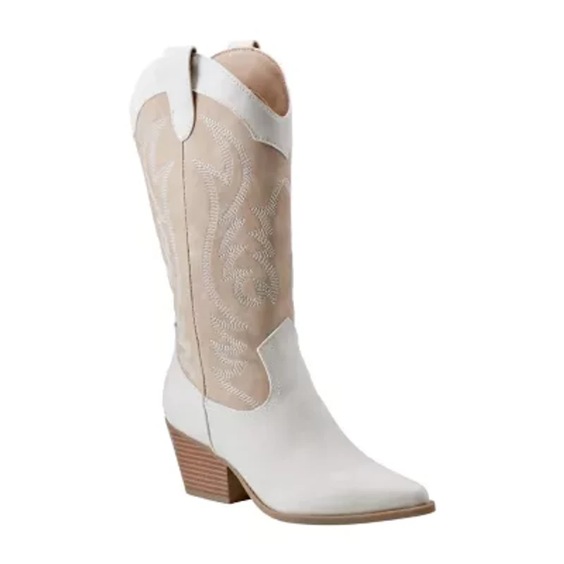 Indigo Rd. Womens Alleycat Stacked Heel Cowboy Boots
