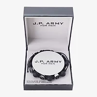 J.P. Army Mens Stainless Steel Cross Bolo Bracelet
