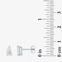 Si1-Si2/E-F 1 CT. T.W. Lab Grown White Diamond 10K White Gold 7.3mm Pear Stud Earrings