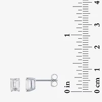 (Ef/Si1-Si2) 1 CT. T.W. Lab Grown White Diamond 10K White Gold 5.9mm Stud Earrings