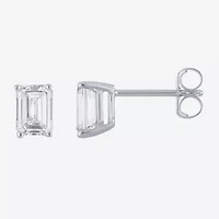 (Ef/Si1-Si2) 1 CT. T.W. Lab Grown White Diamond 10K White Gold 5.9mm Stud Earrings