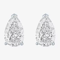 Si1-Si2/E-F 2 CT. T.W. Lab Grown White Diamond 14K White Gold 8.8mm Pear Stud Earrings