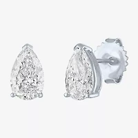 Si1-Si2/E-F 2 CT. T.W. Lab Grown White Diamond 14K White Gold 8.8mm Pear Stud Earrings