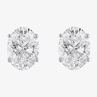 ( E-F/Si1-Si2 ) 2 CT. T.W. Lab-Grown Diamond 14K Gold 8mm Oval Stud Earrings